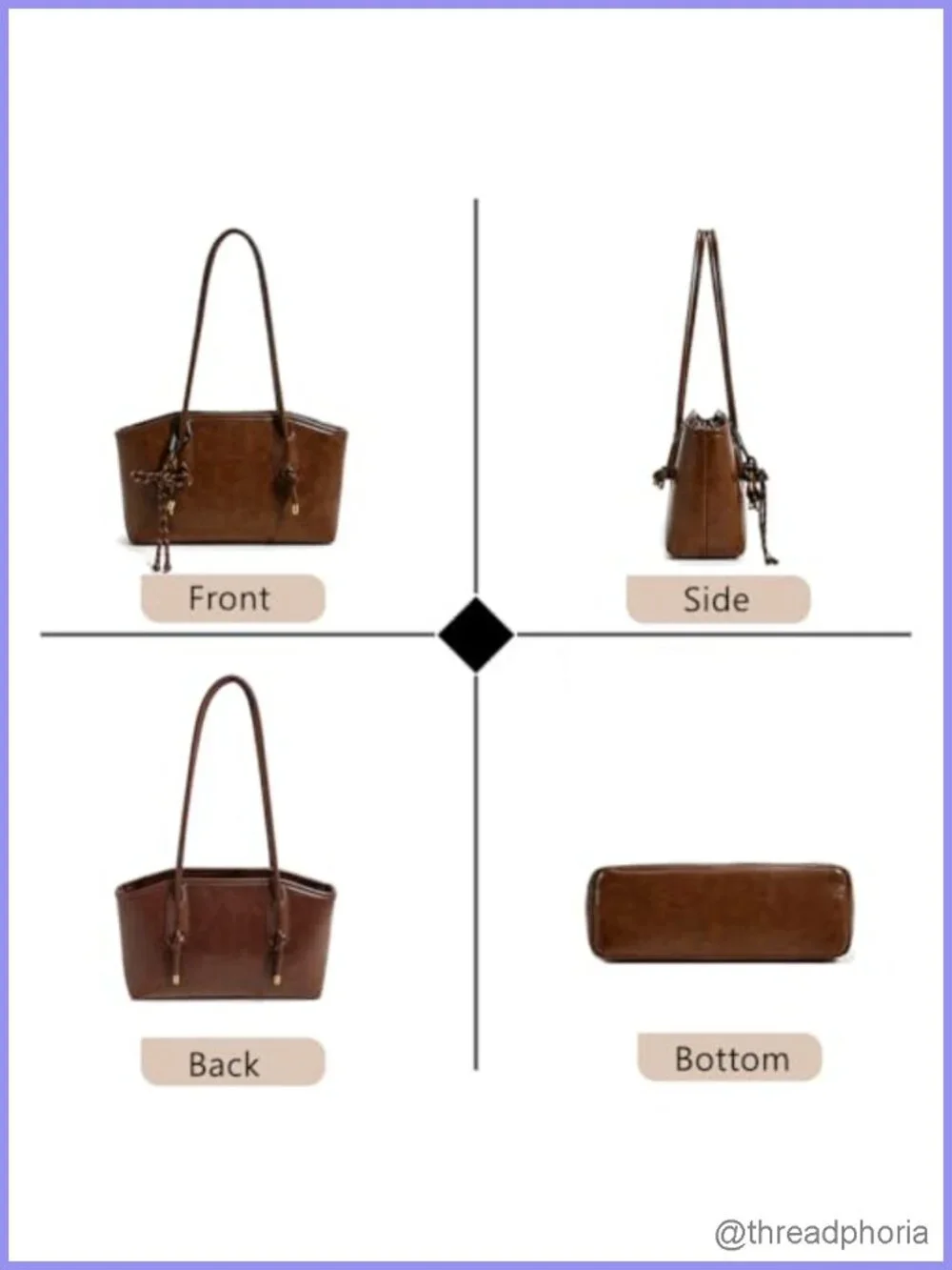 PU Leather Hobo Shoulder Bag Top Handle Tote Purse for Work Travel